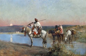 Fording a stream